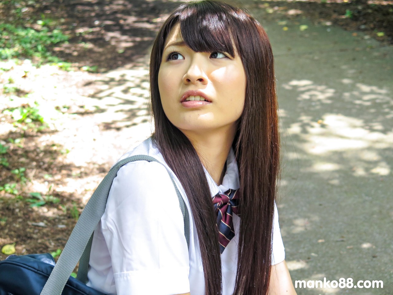 Japanese schoolgirl gets picked up in the forest and fucked perfectly