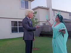 Tiny Dick Narcissist Buffoon Gets What He Deserves From - Lady Liberty