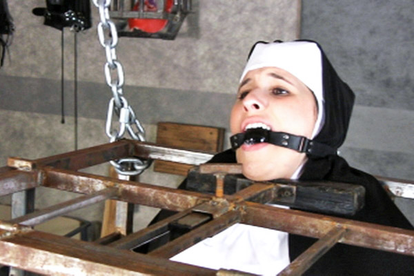 Sister Marina Is Chained In A Cage And Squirms In Discomfort  